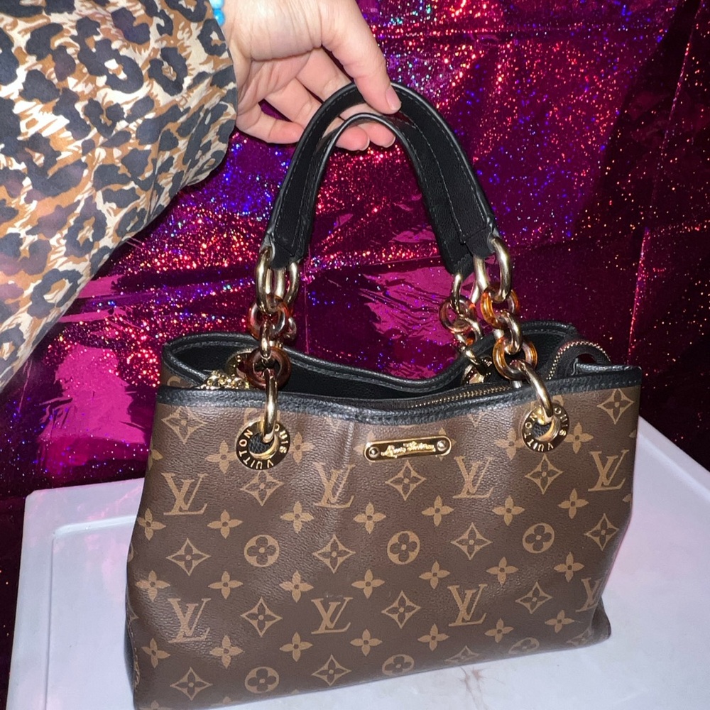 Louis Vuitton Black and Brown Monogram Shoulder Bag
